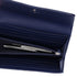 CHANEL Coco Boy Long Wallet Navy Patent Leather